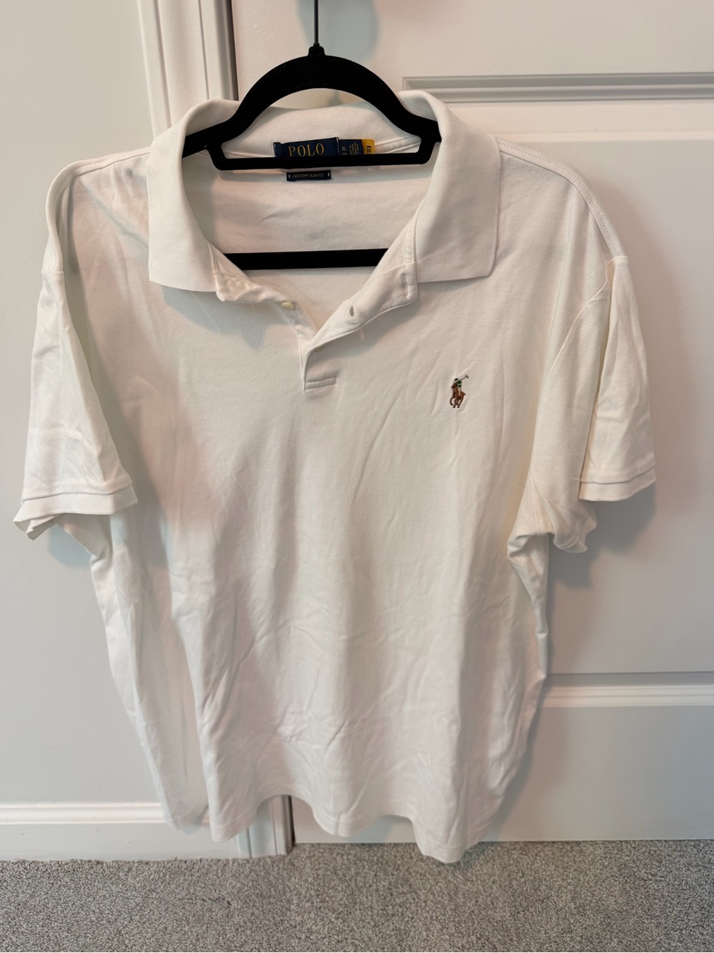 Ralph Lauren White Men’s Polo with Embroidered Pony
